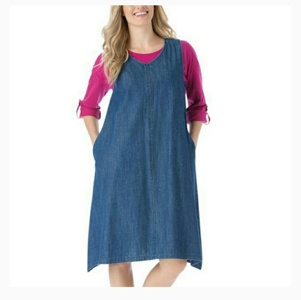 🆕Plus Size Denim Dress 100%Cotton 16W